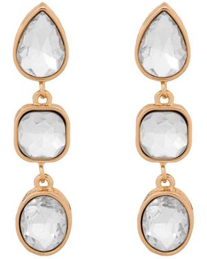 Saachi Crystal Cascade Earrings - Metallic