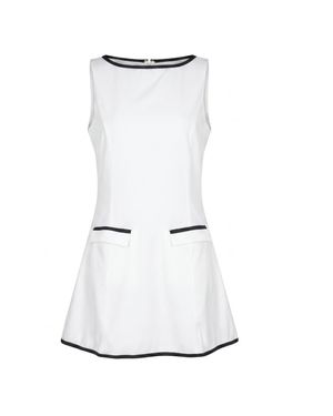 Modenaire Shift Mini Dress Clean Tailored Form - White