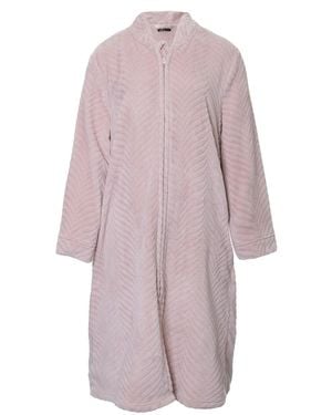 Pretty You London Cozy Chevron Housecoat - Purple