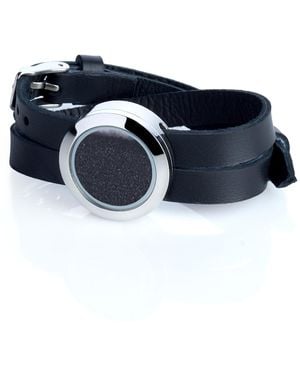 My Little Nature Handmade Designer Leather Bracelet With Natural Volcanic Lava Sand – Unique Jewellery - Blue