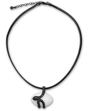 Bellus Domina Sterling And Snake Necklace - Metallic