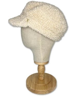 Nooki Design Bakerboy Faux Fur Cap - Natural