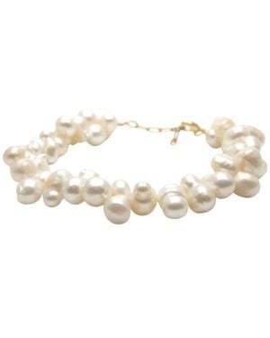 La Maison Gisel B. Rita Bracelet With Baroque Pearls - White
