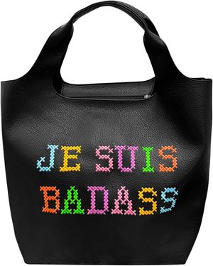 Lilly Loves Je Suis Basass Bucket Bag - Black