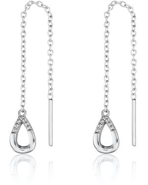 Scream Pretty Illusion Threader Earrings - White