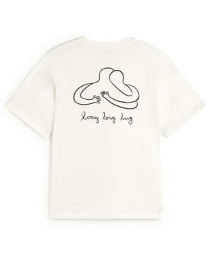 Thinking Mu Hug Aaron Long T-Shirt - White