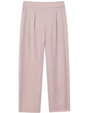 Dāl the Label Neutrals Tencel Mid-Rise Tapered Pants Blush - Pink