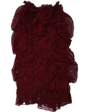 28Natelier The Burgundy Bubble Skirt - Red