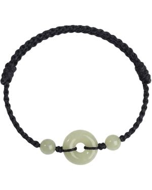 seree Baby Collection Peace Buckle Woven Baby Bracelet Anklet - White