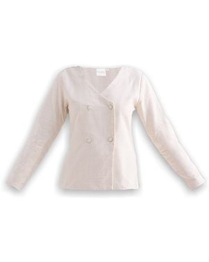 REISTOR Fitted Cotton Tweed Jacket - White