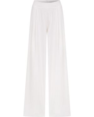 NAZLI CEREN Mui Wide Leg Linen Pants - White