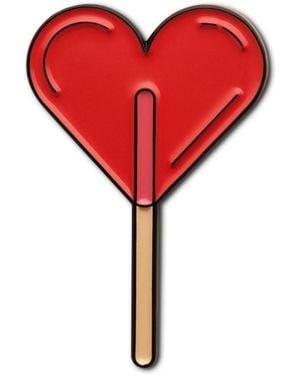 Make Heads Turn Enamel Pin Heart Lollipop - Red