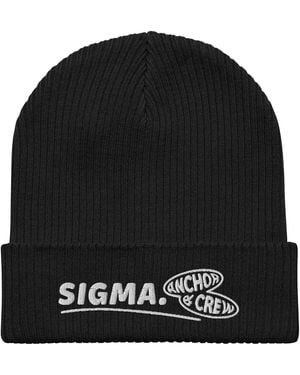 Anchor and Crew Sigma Gen. Organic Cotton Embroidered Beanie - Black