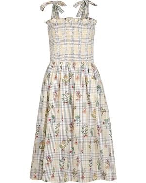 Em & Shi Healing Herbs Smocking Dress - Natural