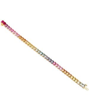 Arte Madrid Gemma Tennis Bracelet - Brown