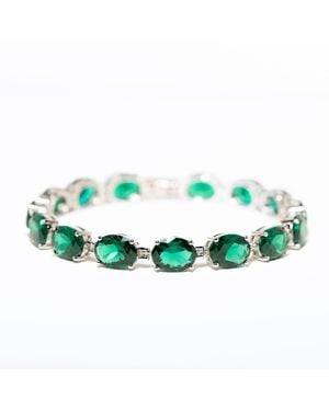 Belinda Jewelz Kierra Oval-Cut Emerald Tennis Bracelet - Green