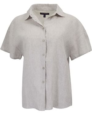 lords of harlech Neutrals Lara Natural Linen Shirt - Grey