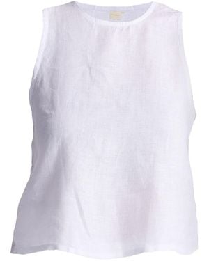 REISTOR Button Back Embroidered Crop Top - White