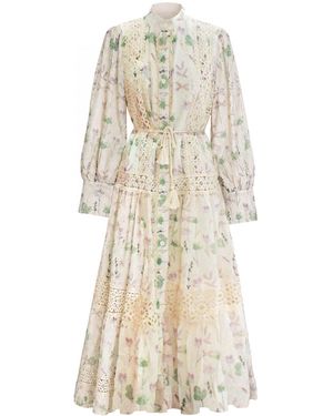Richa Sharma Elan Lumiere Cotton Dress - Natural