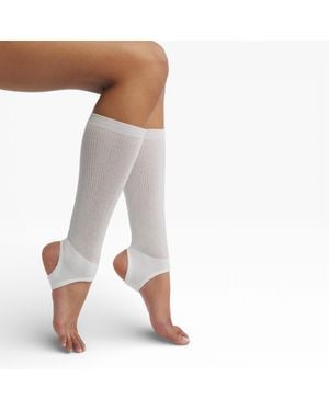 HIGH HEEL JUNGLE by KATHRYN EISMAN Show Pony Fine Strirrup Socks - White