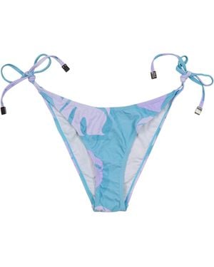 lords of harlech Samara Monstera Floral Bikini Bottom - Blue