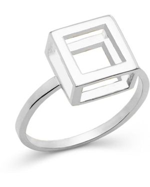 Sheida Farrokhi Square Ring - White