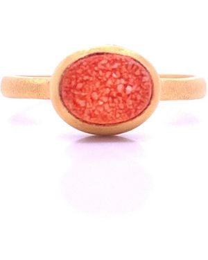 GEM BAZAAR Balls Of Fire Stacking Ring - Red