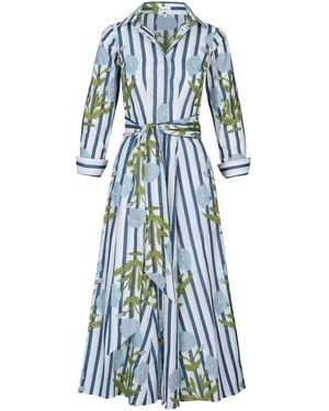 At Last Cotton Marigold Dress - Blue