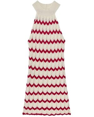 Thisisu Collection Bellina Zigzag Beachwear Knit Dress - Red