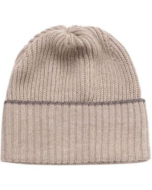 Peraluna Sorrel Ribbed Knit Beanie - Natural