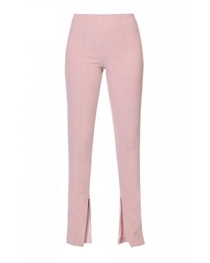 AGGI by HALEWSKI Iggy Dirty Slim Fitted Trousers With Slits - Pink