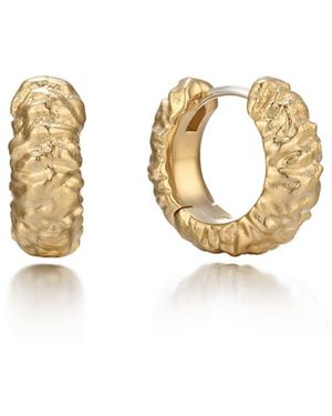 Didier Dubot Sensuelle Raw-Plated Hoop Earrings - Metallic