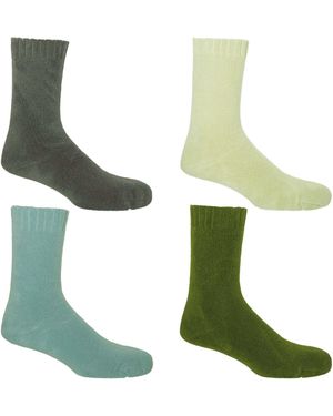 Peper Harow - Made in England Ribbed Cuff Bed Socks – Bundle Classic - Green