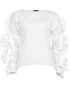 Bianca Popp Ribbon Wrapped Blouse - White
