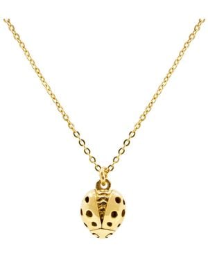 Lee Renee Ladybird Necklace (wings Open) – Gold - Metallic