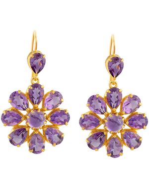 Emma Chapman Jewels Boston Amethyst Dangle Earrings - Multicolour