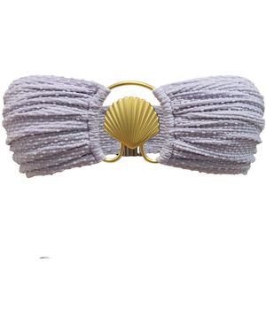 Animal Seashell Bikini Top - Grey