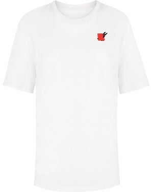 INGMARSON Pierre Buttin Embroidered T-Shirt - White