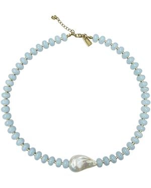Christina Greene Moment Of Zen Stone Beaded Necklace - Blue
