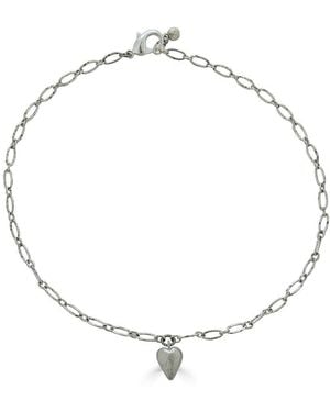 Loni Paul Jewelry Delicate Heart Necklace - Metallic