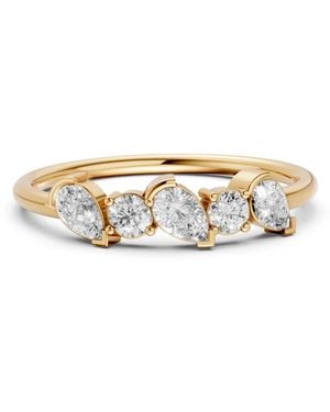 Aya Fine Jewelry Hollis Pear & Round Lab Grown Diamond Graduated Ring - Yellow