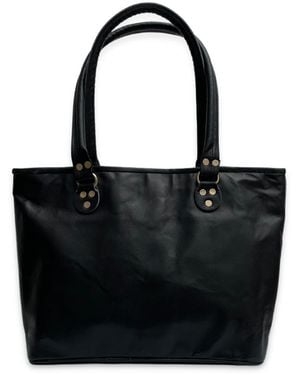 VIDA VIDA Vida Vintage Leather Tote Bag - Black