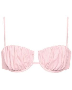 Montce Pale Blush Silkie Petal Bikini Top - Pink