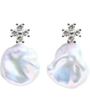 Ora Pearls Zira Keshi Pearl Earrings - Blue
