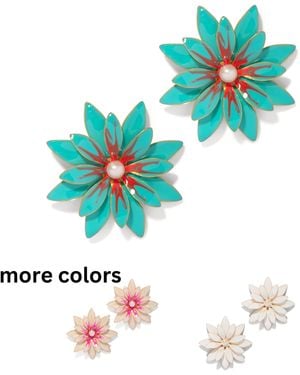 The Pink Reef Hand Painted Azalea Earrings - White