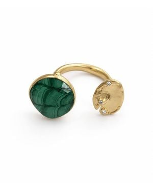Rare Matters Jewelry Malachite Statement Ring - Metallic