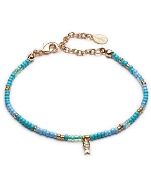 With Love Darling Fish Beaded Bracelet - Blue