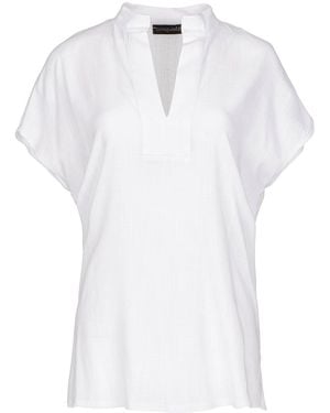 Conquista Linen Style Sleeveless Top - White