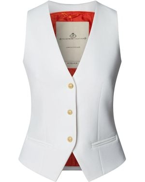 The Extreme Collection Tailored Vest With Buttons Atelier - White