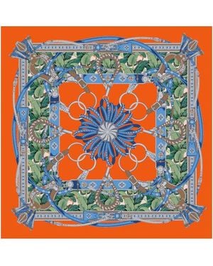 Lazyjack Press Bits & Pieces Silk Scarf - Blue